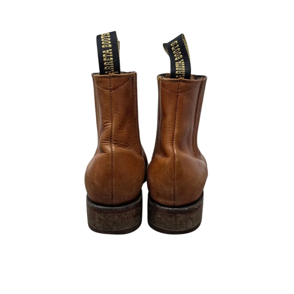 Carreta Boots Men's Chelsea Square Toe Leather Work Boots Size 12.5 Distressed‎